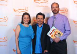 Chris Sparks, his wife Jennifer, and Michael J. Fox